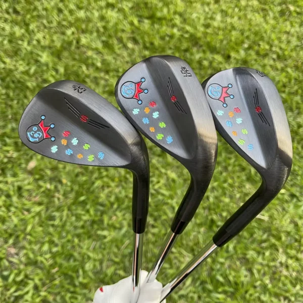 Super Clown Golf Wedges Black/Golden Colors 48 50 52 54 56 58 60 62 Degree With 115g Stiff Flex Sand Wedge RH Golf Clubs - Image 2