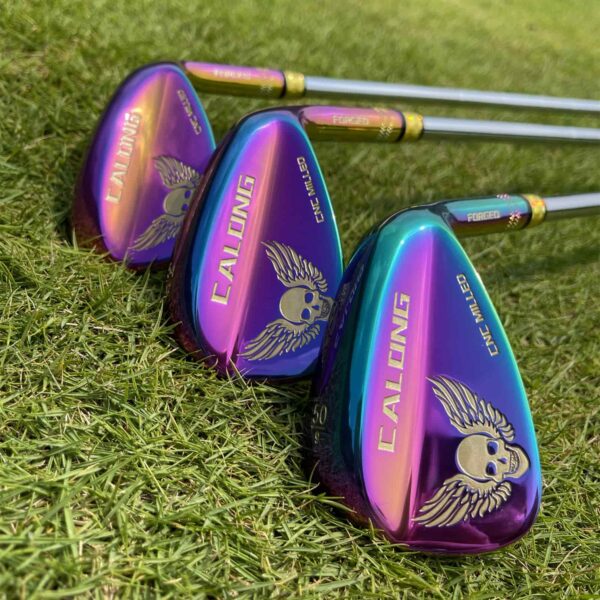 Rainbow Golf Wedge CALONG Crazy Skull Sand Wedges S20C Forged with Original Dynamic Gold Steel Shaft Golf Glubs - Image 2