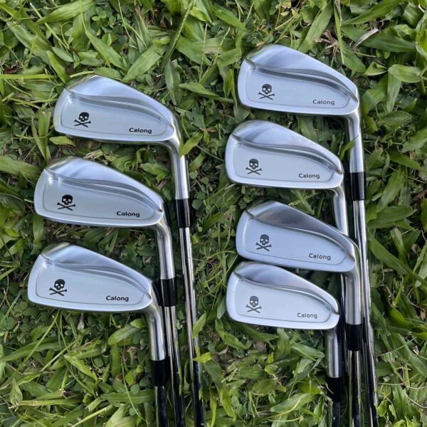 Calong Skull Forged Golf Irons BlackSilver 4 5 6 7 8 9 P With NS950 Stiff Flex Steel Shaft - Image 2