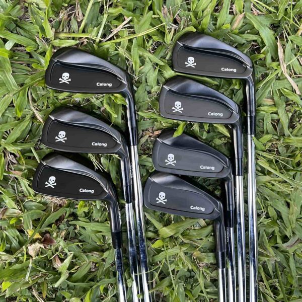 Calong Skull Forged Golf Irons BlackSilver 4 5 6 7 8 9 P With NS950 Stiff Flex Steel Shaft - Image 3