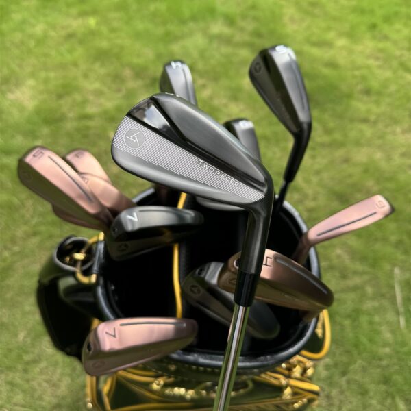 Super Calong Golf Irons Black/Golden ( 4 5 6 7 8 9 P ) With S300 Steel Shaft 7pcs RH Golf Clubs - Image 3